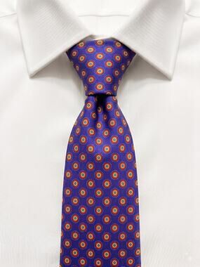 Ted Baker London Purple Geometric 100% Silk Necktie